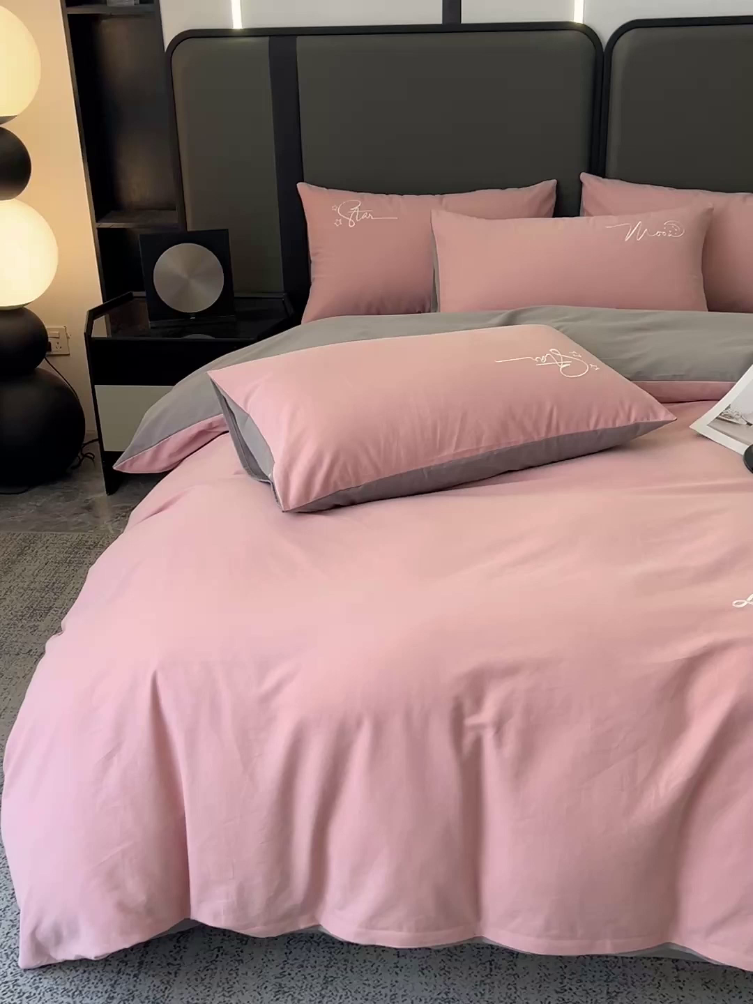 91家纺网 家纺一手货源 找家纺 （总）有点武功  2025新款全棉纯色刺绣磨毛四件套（控价每个尺寸+30元）