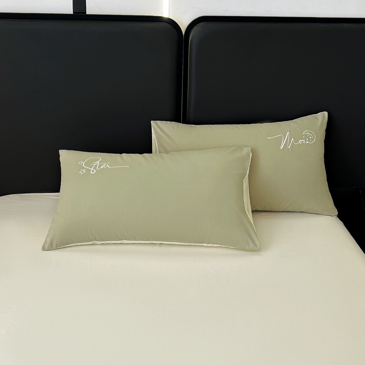 91家纺网 家纺一手货源 找家纺 有点武功  2025新款全棉纯色刺绣磨毛四件套（控价每个尺寸+30元） 果绿黄