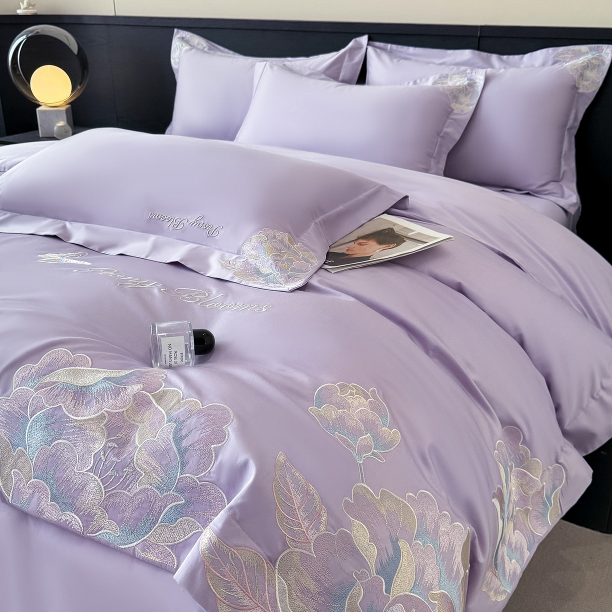 91家纺网 家纺一手货源 找家纺 木子家纺 2025新款亲肤舒适支玉林四件套-锦上添花 锦上添花  香芋紫