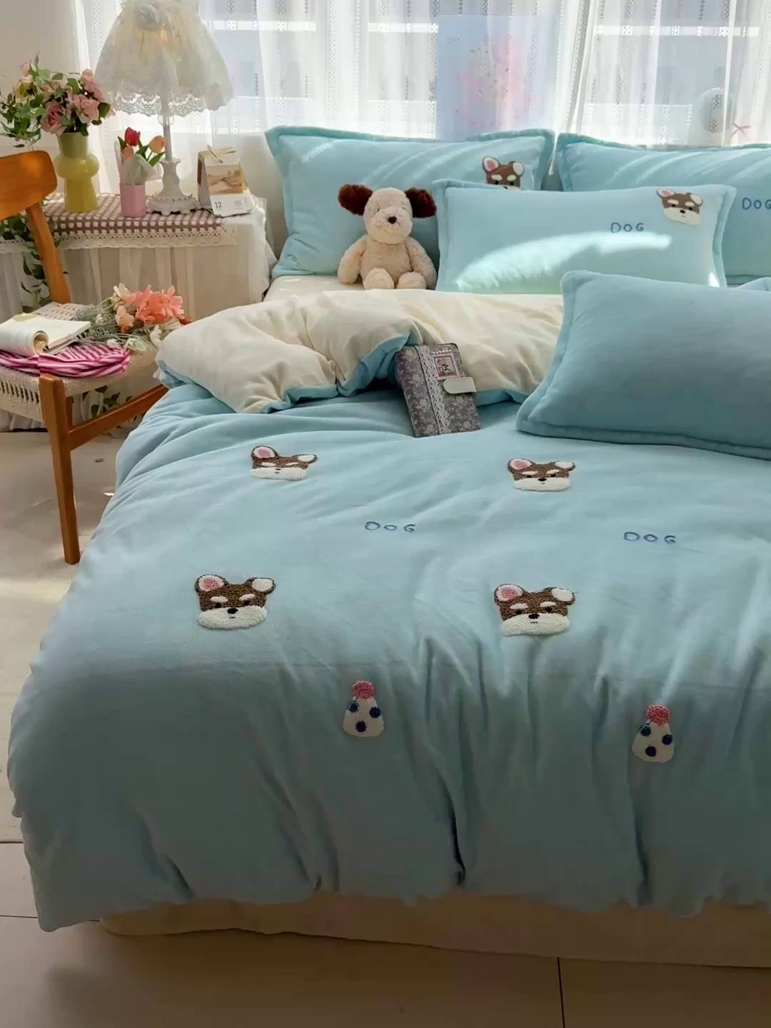 91家纺网 家纺一手货源 找家纺 （总）KT猫直营店 2025新款高克重大版毛巾绣牛奶绒卡通四件套