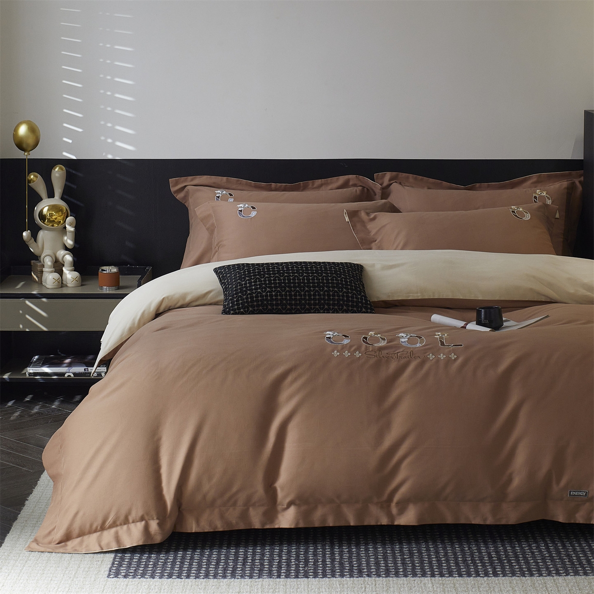 91家纺网 家纺一手货源 找家纺 （总）鼎飞家纺 2025新款全棉磨毛刺绣四件套系列-梵