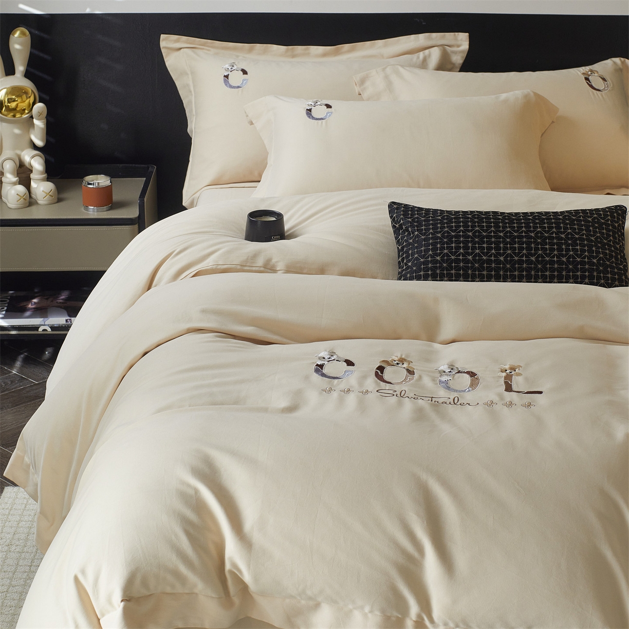 91家纺网 家纺一手货源 找家纺 鼎飞家纺 2025新款全棉磨毛刺绣四件套系列-梵 梵-荞麦