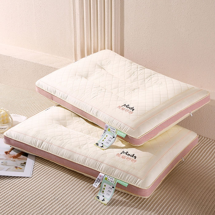 91家纺网 家纺一手货源 找家纺 （总）金牛枕芯 2025新款熊猫呼呼乳胶夹层儿童成人枕头枕芯