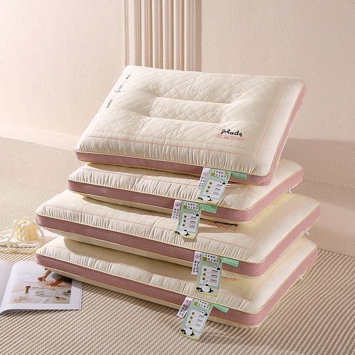 91家纺网 家纺一手货源 找家纺 （总）金牛枕芯 2025新款熊猫呼呼乳胶夹层儿童成人枕头枕芯