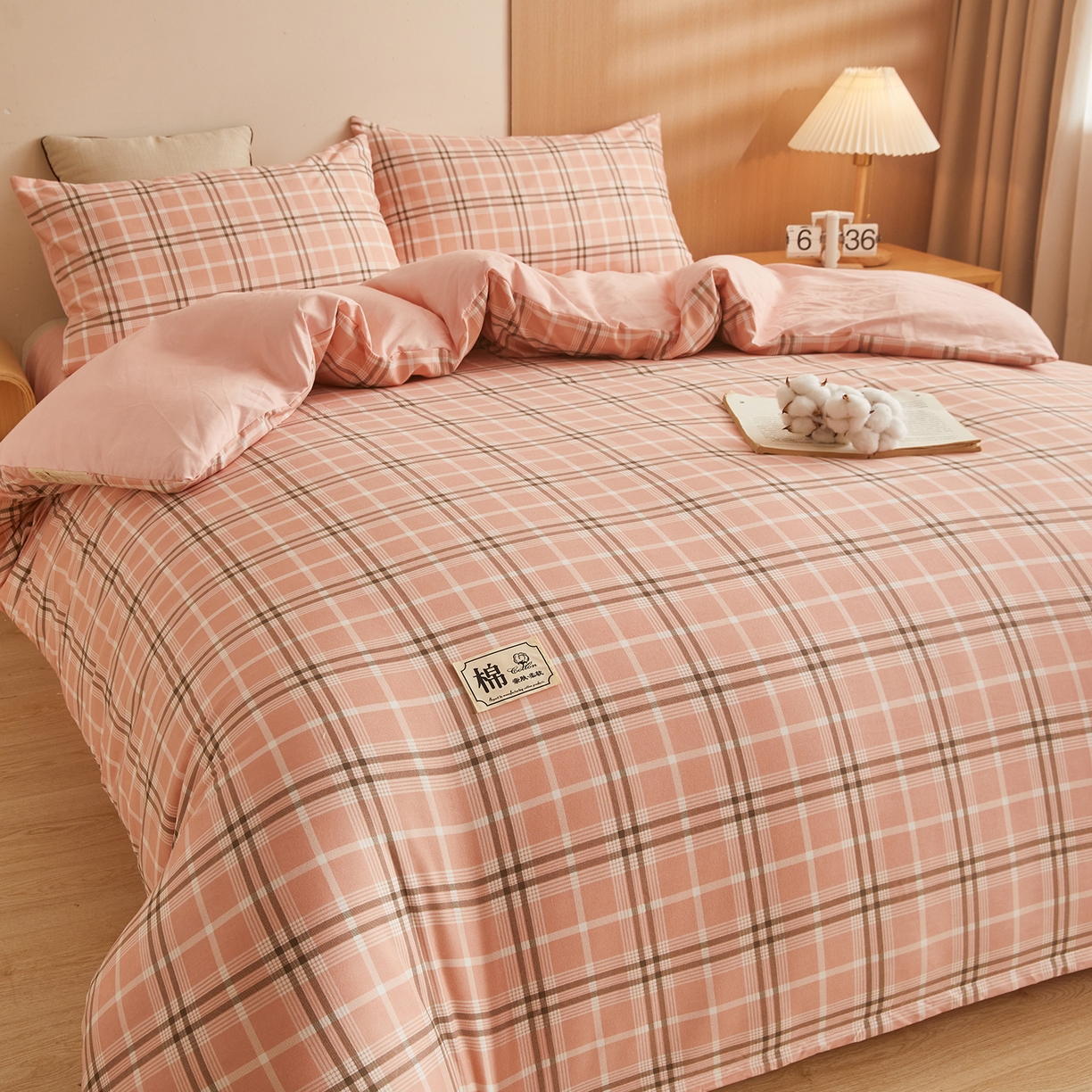 91家纺网 家纺一手货源 找家纺 逸居家纺  2025新款A类可拆洗水洗棉棉花被冬被 韶华粉