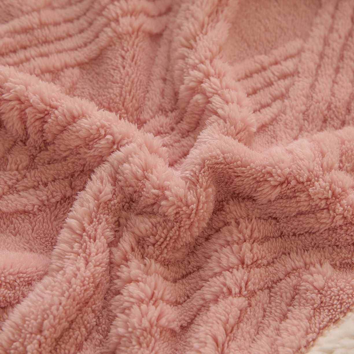 91家纺网 家纺一手货源 找家纺 （总）欧邦 2025新款提花塔芙绒羊羔绒毛毯-素简系列