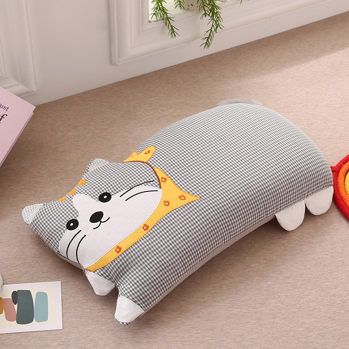 91家纺网 家纺一手货源 找家纺 （总）金牛枕芯 2025新款全棉双层纱围巾猫荞麦枕儿童宝宝枕枕头枕芯