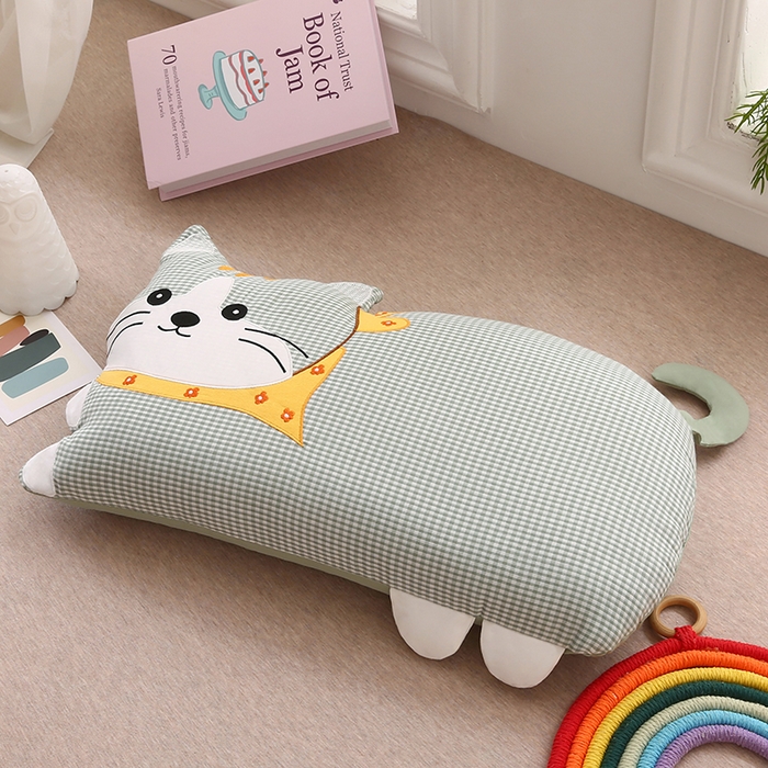 91家纺网 家纺一手货源 找家纺 （总）金牛枕芯 2025新款全棉双层纱围巾猫荞麦枕儿童宝宝枕枕头枕芯