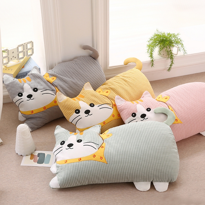 91家纺网 家纺一手货源 找家纺 （总）金牛枕芯 2025新款全棉双层纱围巾猫荞麦枕儿童宝宝枕枕头枕芯