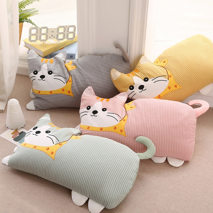 91家纺网 家纺一手货源 找家纺 （总）金牛枕芯 2025新款全棉双层纱围巾猫荞麦枕儿童宝宝枕枕头枕芯