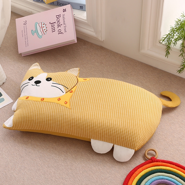 91家纺网 家纺一手货源 找家纺 （总）金牛枕芯 2025新款全棉双层纱围巾猫荞麦枕儿童宝宝枕枕头枕芯