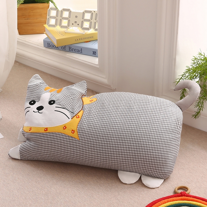 91家纺网 家纺一手货源 找家纺 （总）金牛枕芯 2025新款全棉双层纱围巾猫荞麦枕儿童宝宝枕枕头枕芯