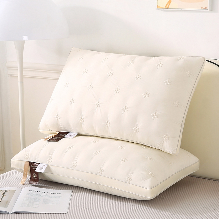 91家纺网 家纺一手货源 找家纺 （总）金牛枕芯 2025新款花朵贡缎订花枕头枕芯高级成人酒店枕头枕芯