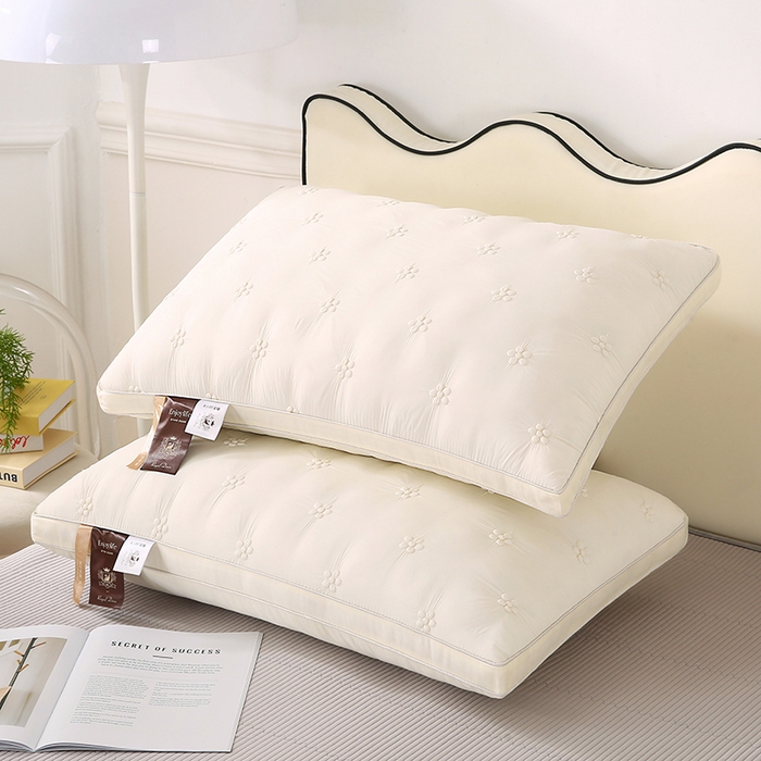 91家纺网 家纺一手货源 找家纺 （总）金牛枕芯 2025新款花朵贡缎订花枕头枕芯高级成人酒店枕头枕芯