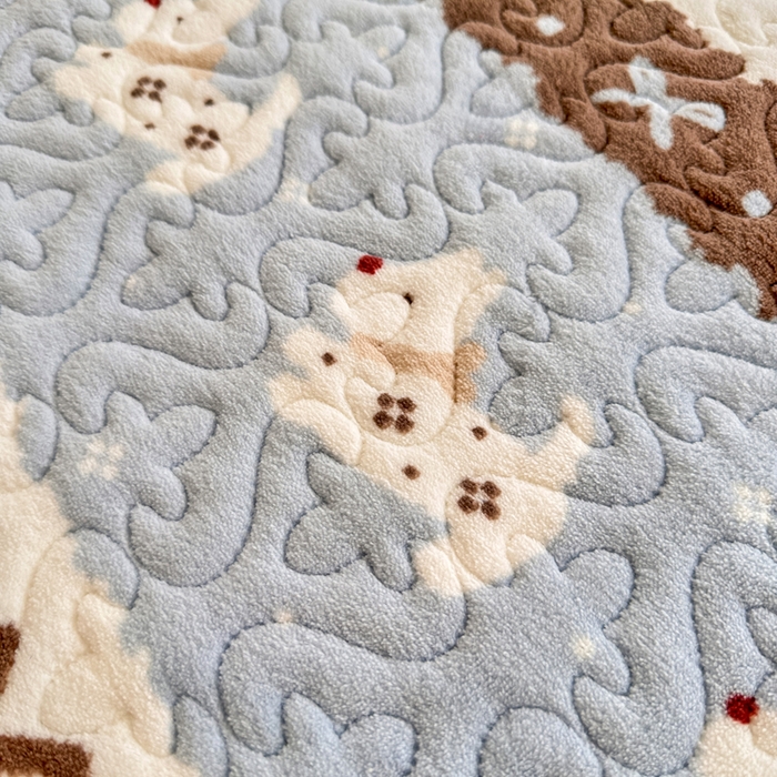 91家纺网 家纺一手货源 找家纺 （总）岚吉家纺 2025新款牛奶绒小花边床盖三件套