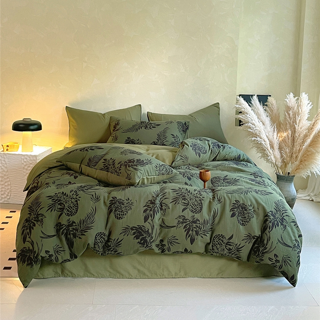 91家纺网 家纺一手货源 找家纺 （总）佰亿莱 2025新款棉麻双层纱四件套第二批