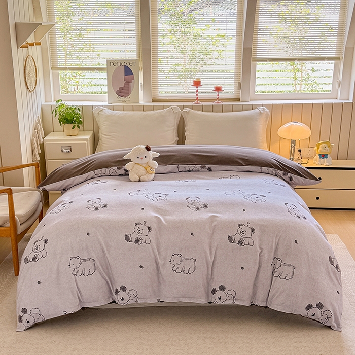 91家纺网 家纺一手货源 找家纺 （总）金盛纺 2025新款全棉纯棉加厚磨毛印花单品被套 被套单件