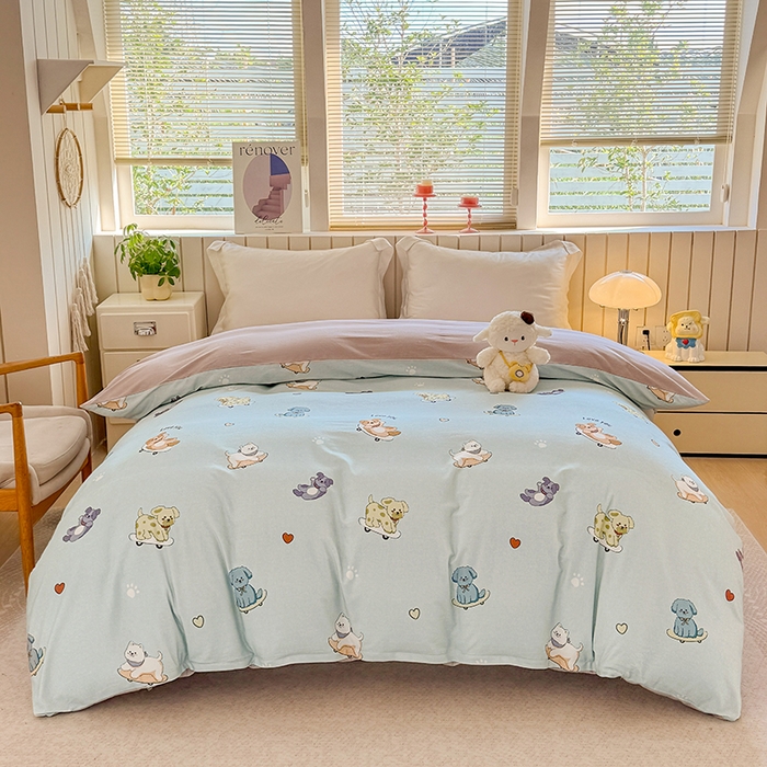 91家纺网 家纺一手货源 找家纺 （总）金盛纺 2025新款全棉纯棉加厚磨毛印花单品被套 被套单件