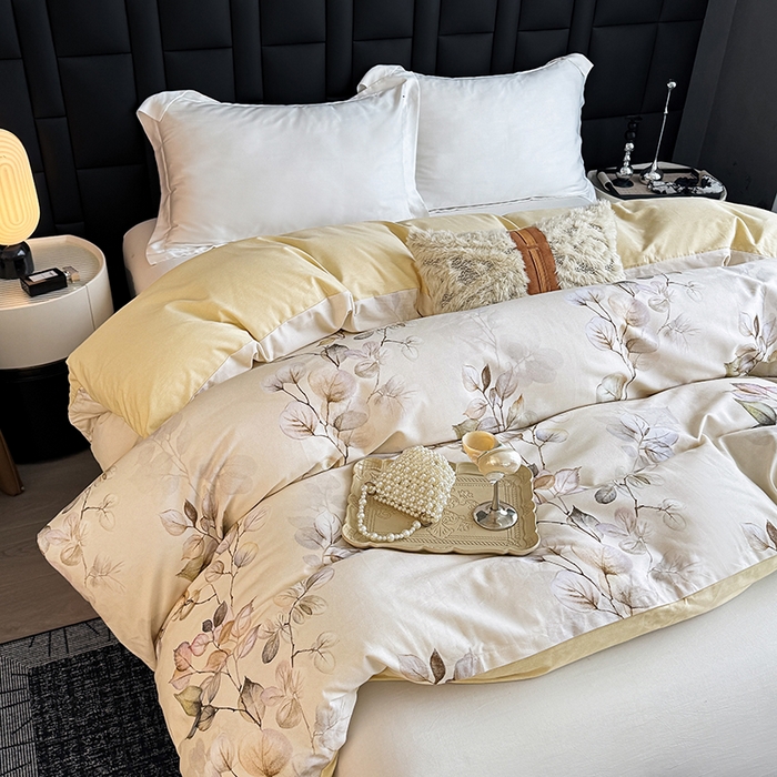 91家纺网 家纺一手货源 找家纺 金盛纺 2025新款全棉纯棉加厚磨毛印花单品被套 被套单件 舒蔓枝