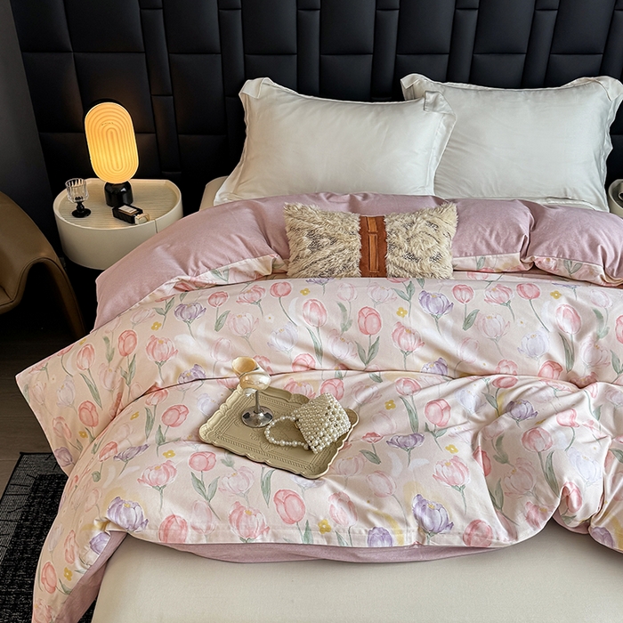 91家纺网 家纺一手货源 找家纺 金盛纺 2025新款全棉纯棉加厚磨毛印花单品被套 被套单件 春光郁金