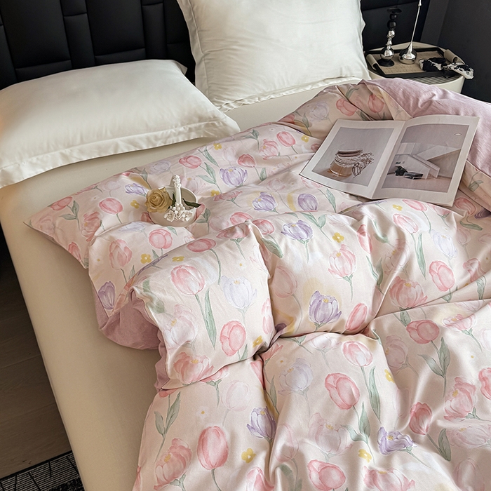 91家纺网 家纺一手货源 找家纺 金盛纺 2025新款全棉纯棉加厚磨毛印花单品被套 被套单件 春光郁金