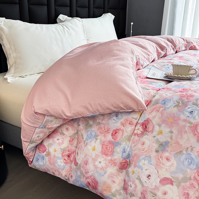 91家纺网 家纺一手货源 找家纺 金盛纺 2025新款全棉纯棉加厚磨毛印花单品被套 被套单件 甜梦荼语