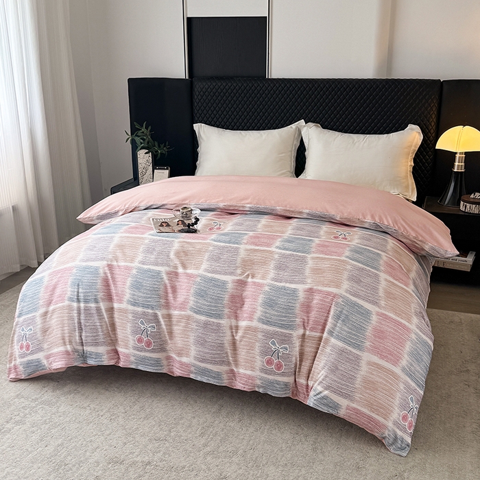 91家纺网 家纺一手货源 找家纺 金盛纺 2025新款全棉纯棉加厚磨毛印花单品被套 被套单件 樱为你