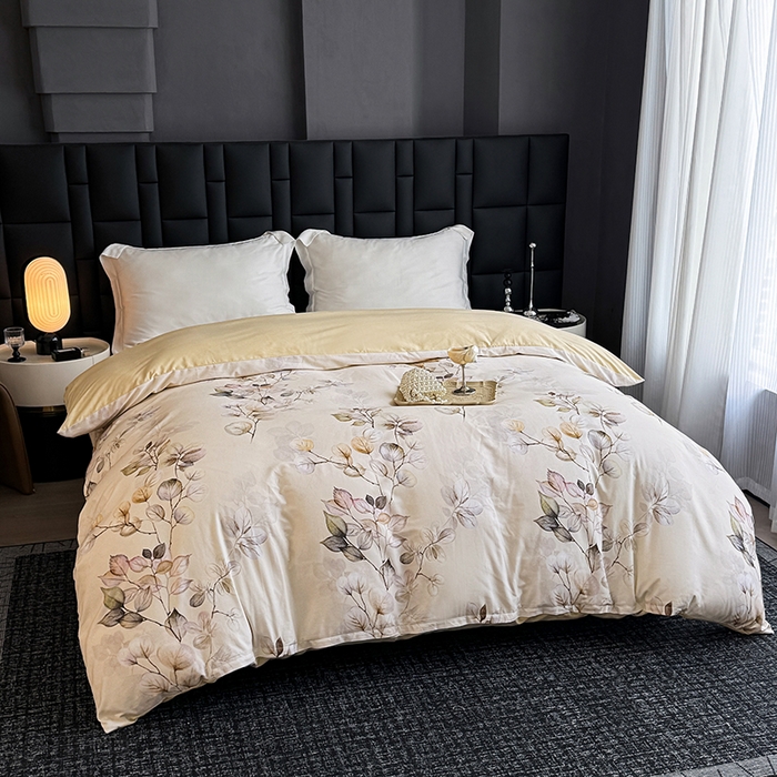 91家纺网 家纺一手货源 找家纺 金盛纺 2025新款全棉纯棉加厚磨毛印花单品被套 被套单件 舒蔓枝