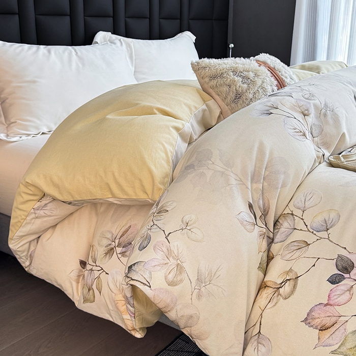 91家纺网 家纺一手货源 找家纺 金盛纺 2025新款全棉纯棉加厚磨毛印花单品被套 被套单件 舒蔓枝