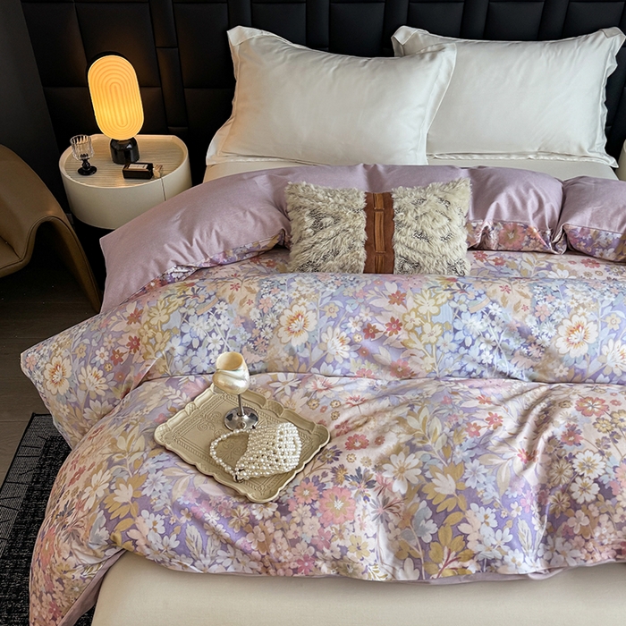 91家纺网 家纺一手货源 找家纺 金盛纺 2025新款全棉纯棉加厚磨毛印花单品被套 被套单件 樱雪柰