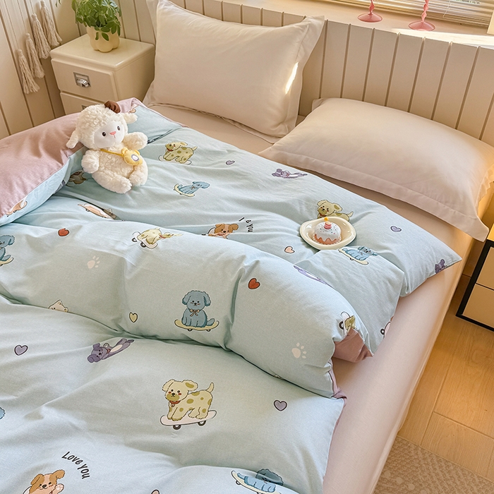 91家纺网 家纺一手货源 找家纺 金盛纺 2025新款全棉纯棉加厚磨毛印花单品被套 被套单件 恩佑