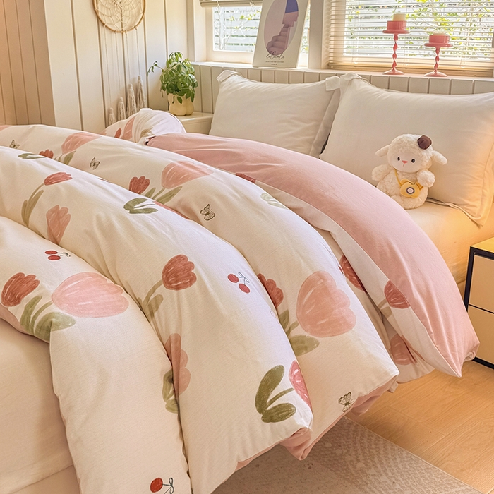 91家纺网 家纺一手货源 找家纺 金盛纺 2025新款全棉纯棉加厚磨毛印花单品被套 被套单件 蝴蝶千颂