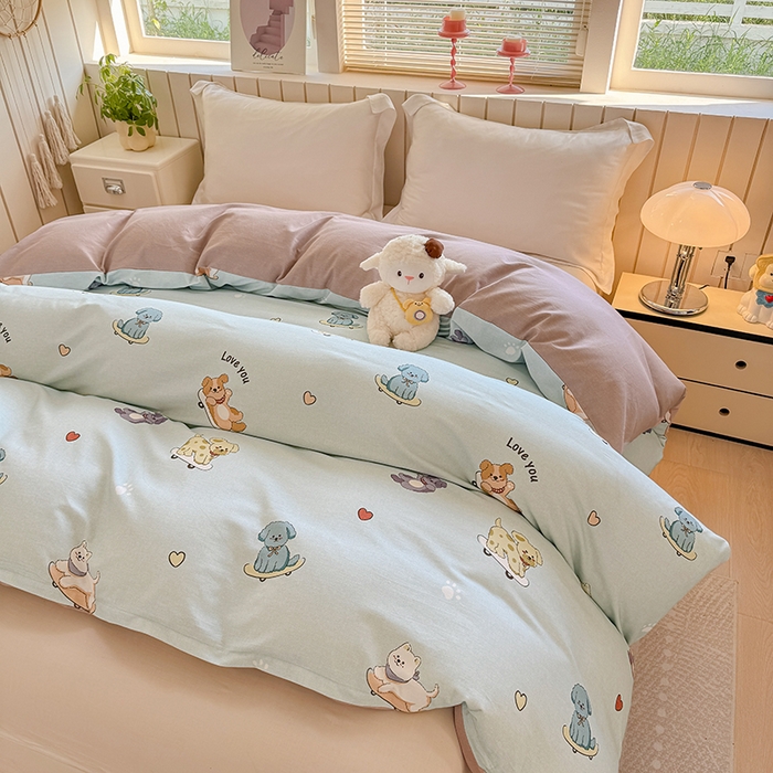 91家纺网 家纺一手货源 找家纺 金盛纺 2025新款全棉纯棉加厚磨毛印花单品被套 被套单件 恩佑