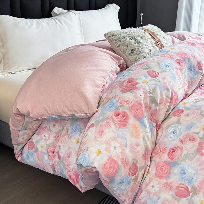 91家纺网 家纺一手货源 找家纺 金盛纺 2025新款全棉纯棉加厚磨毛印花单品被套 被套单件 甜梦荼语