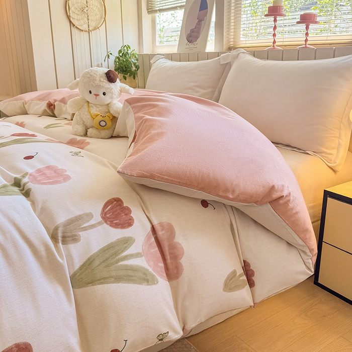 91家纺网 家纺一手货源 找家纺 金盛纺 2025新款全棉纯棉加厚磨毛印花单品被套 被套单件 蝴蝶千颂