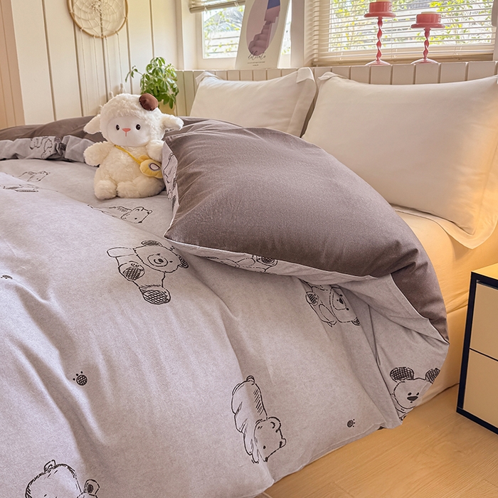 91家纺网 家纺一手货源 找家纺 金盛纺 2025新款全棉纯棉加厚磨毛印花单品被套 被套单件 吉唛