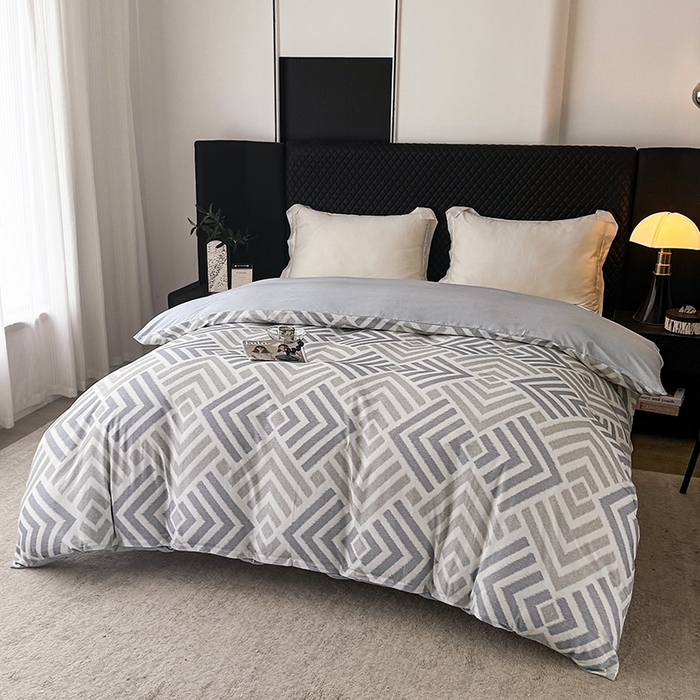 91家纺网 家纺一手货源 找家纺 金盛纺 2025新款全棉纯棉加厚磨毛印花单品被套 被套单件 半舟