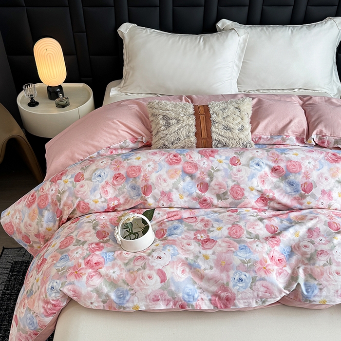 91家纺网 家纺一手货源 找家纺 金盛纺 2025新款全棉纯棉加厚磨毛印花单品被套 被套单件 甜梦荼语