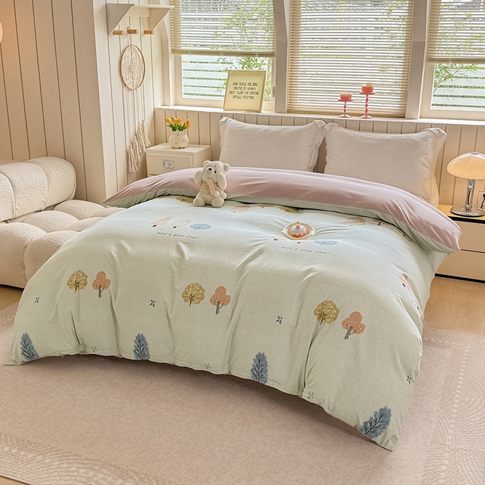 91家纺网 家纺一手货源 找家纺 金盛纺 2025新款全棉纯棉加厚磨毛印花单品被套 被套单件 柏林少女