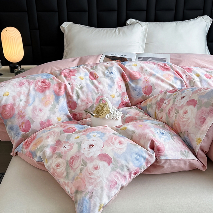 91家纺网 家纺一手货源 找家纺 金盛纺 2025新款全棉纯棉加厚磨毛印花单品被套 被套单件 甜梦荼语