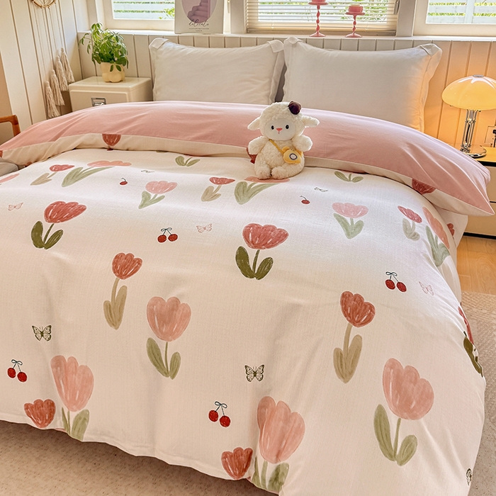 91家纺网 家纺一手货源 找家纺 金盛纺 2025新款全棉纯棉加厚磨毛印花单品被套 被套单件 蝴蝶千颂