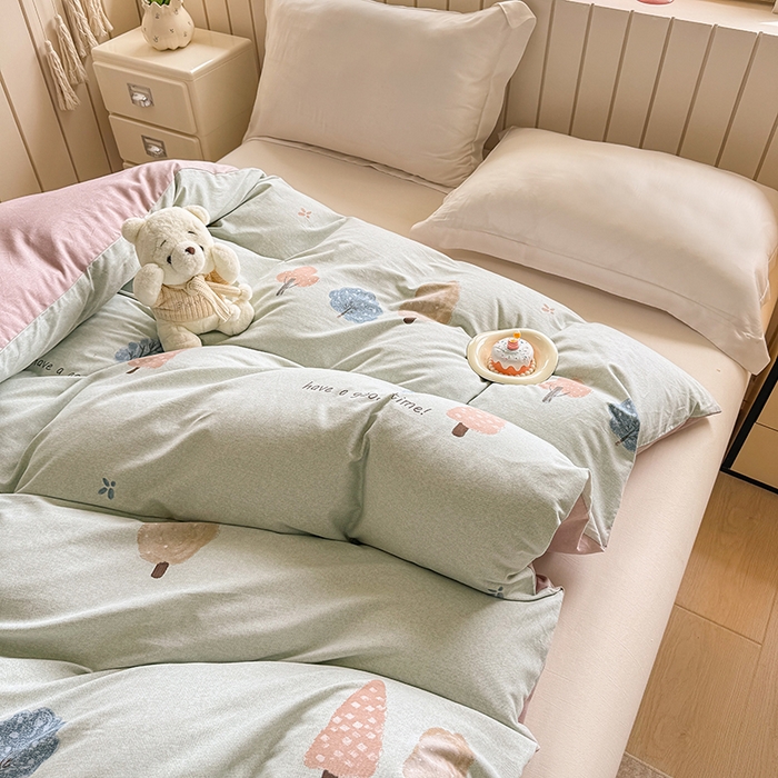 91家纺网 家纺一手货源 找家纺 金盛纺 2025新款全棉纯棉加厚磨毛印花单品被套 被套单件 柏林少女