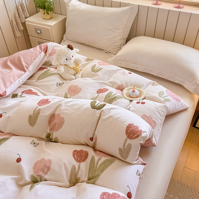 91家纺网 家纺一手货源 找家纺 金盛纺 2025新款全棉纯棉加厚磨毛印花单品被套 被套单件 蝴蝶千颂