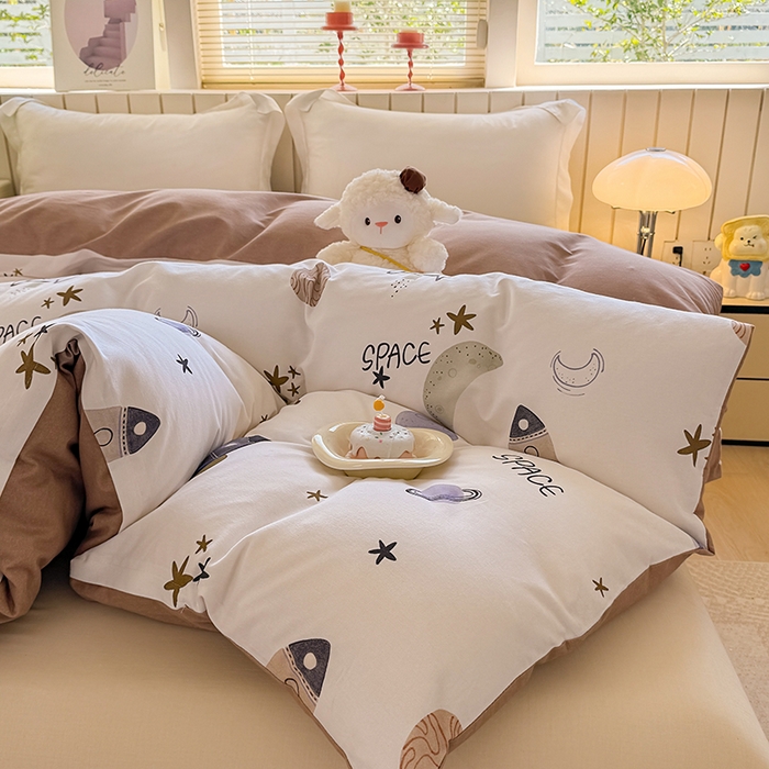 91家纺网 家纺一手货源 找家纺 金盛纺 2025新款全棉纯棉加厚磨毛印花单品被套 被套单件 太空漫步