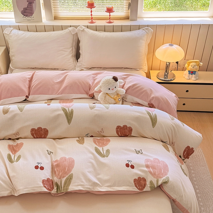 91家纺网 家纺一手货源 找家纺 金盛纺 2025新款全棉纯棉加厚磨毛印花单品被套 被套单件 蝴蝶千颂