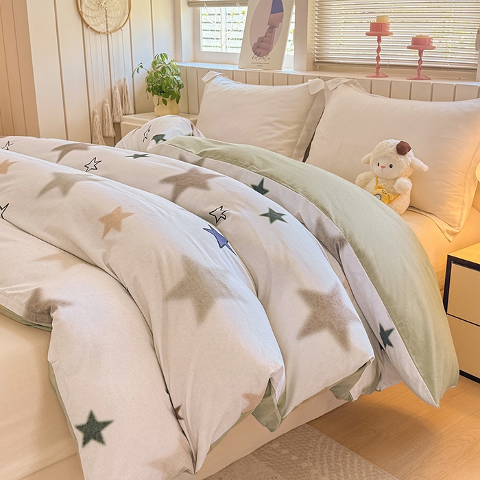 91家纺网 家纺一手货源 找家纺 金盛纺 2025新款全棉纯棉加厚磨毛印花单品被套 被套单件 星采