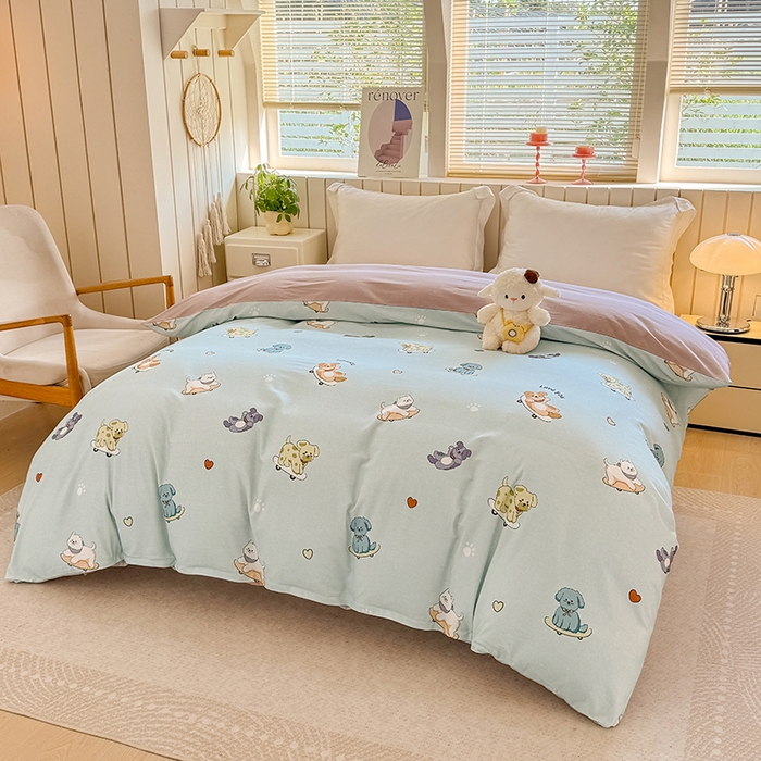 91家纺网 家纺一手货源 找家纺 金盛纺 2025新款全棉纯棉加厚磨毛印花单品被套 被套单件 恩佑