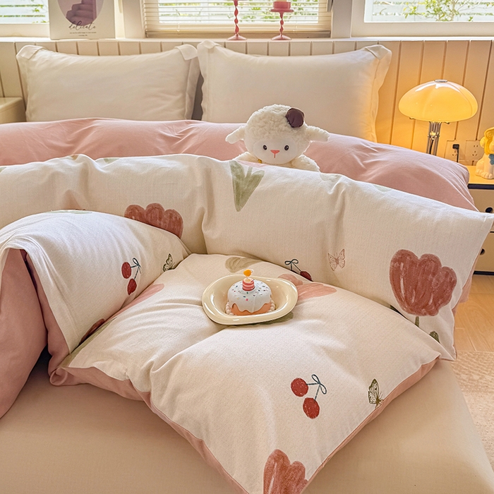 91家纺网 家纺一手货源 找家纺 金盛纺 2025新款全棉纯棉加厚磨毛印花单品被套 被套单件 蝴蝶千颂