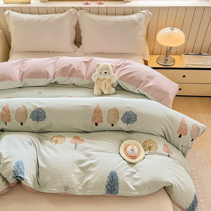 91家纺网 家纺一手货源 找家纺 金盛纺 2025新款全棉纯棉加厚磨毛印花单品被套 被套单件 柏林少女