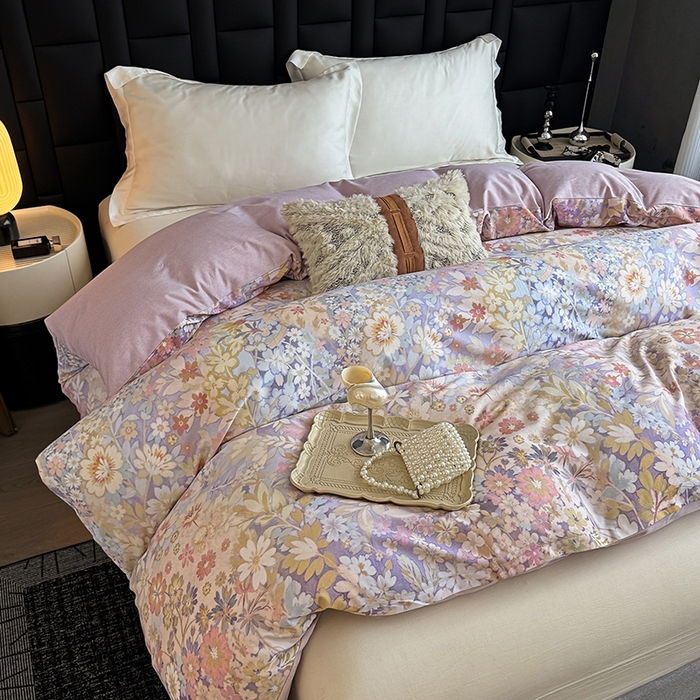 91家纺网 家纺一手货源 找家纺 金盛纺 2025新款全棉纯棉加厚磨毛印花单品被套 被套单件 樱雪柰